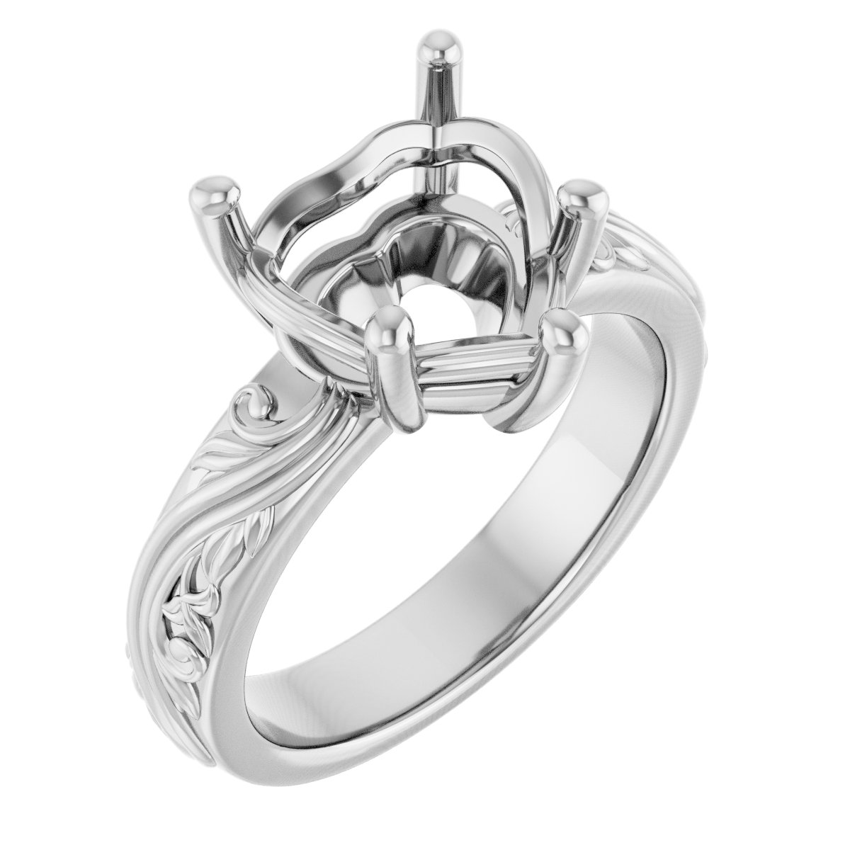 Solitaire Sculptural Engagement Ring or Band