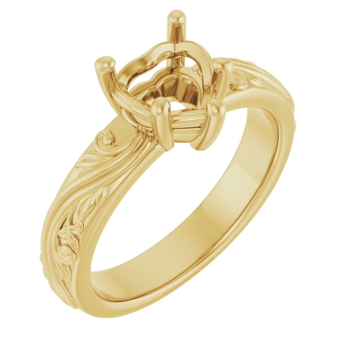 Solitaire Sculptural Engagement Ring or Band