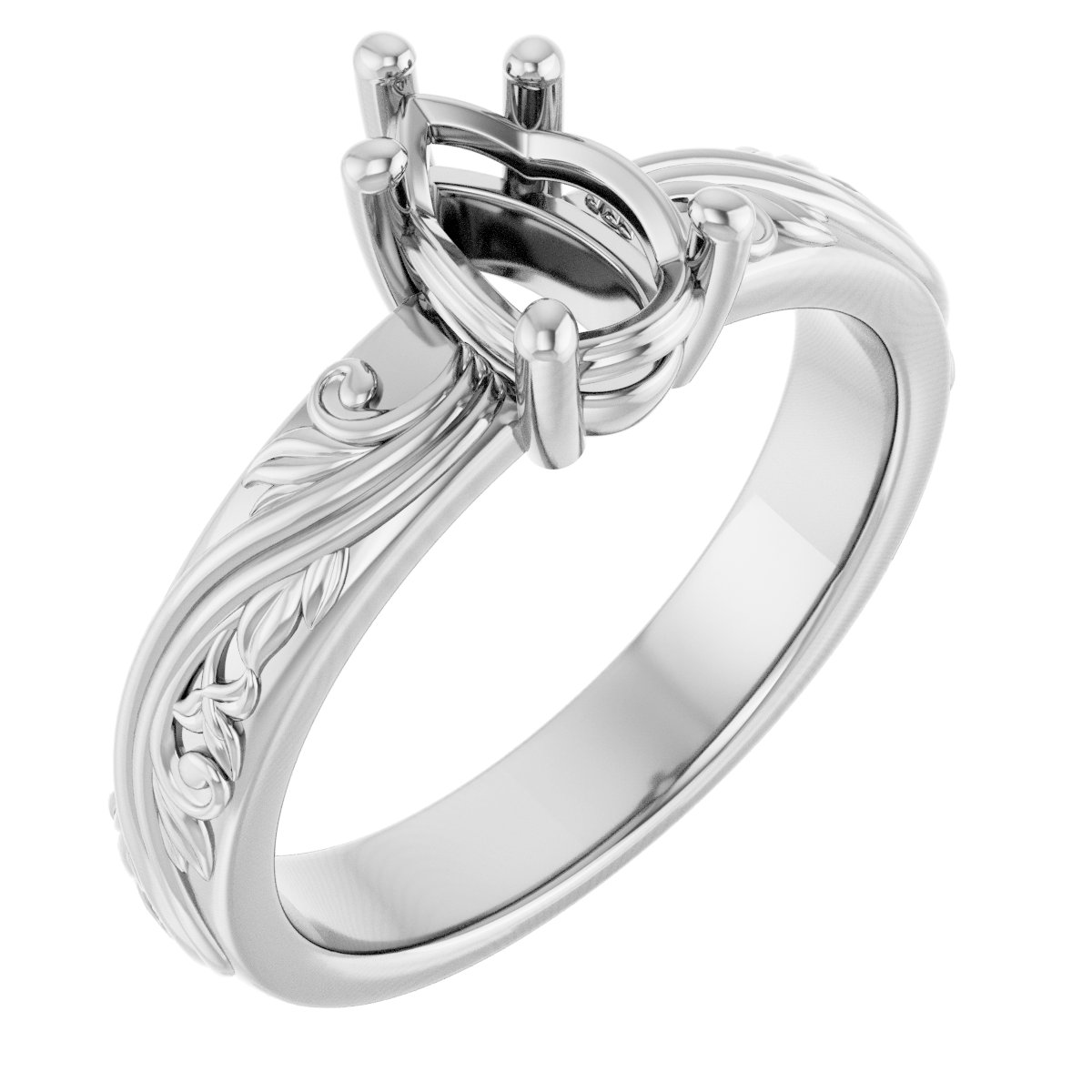 Solitaire Sculptural Engagement Ring or Band