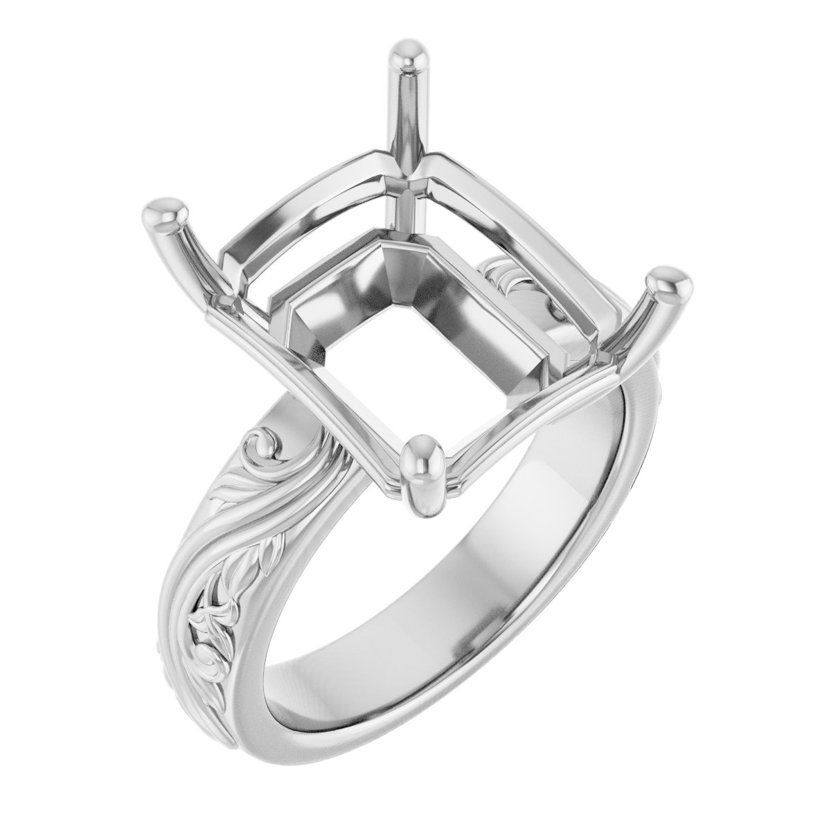 Solitaire Sculptural Engagement Ring or Band