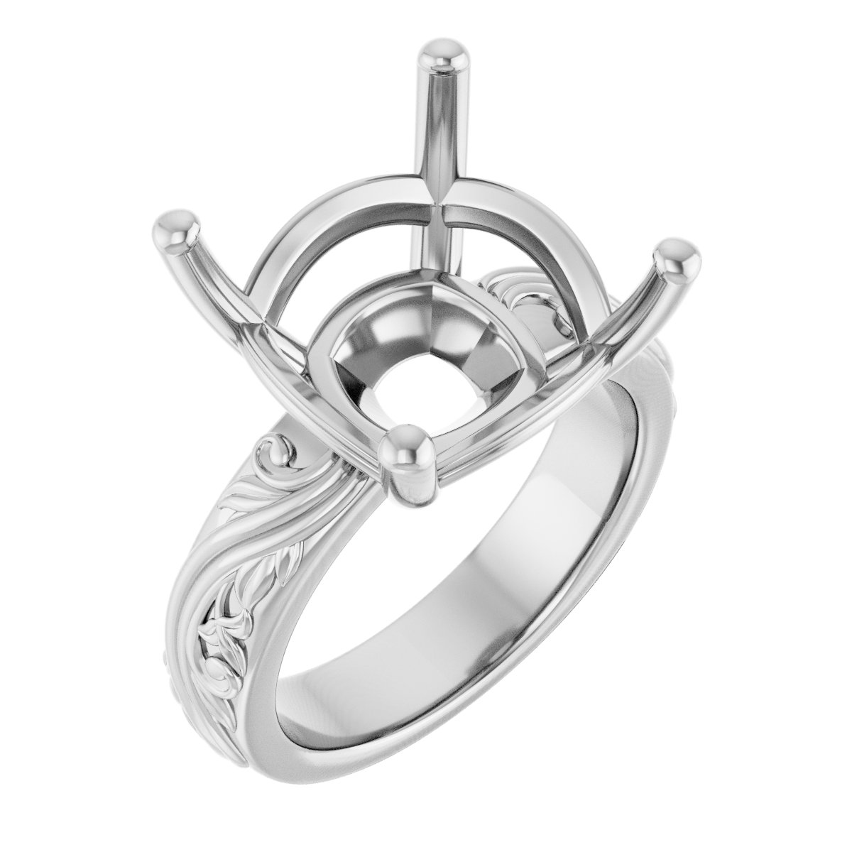 Solitaire Sculptural Engagement Ring or Band