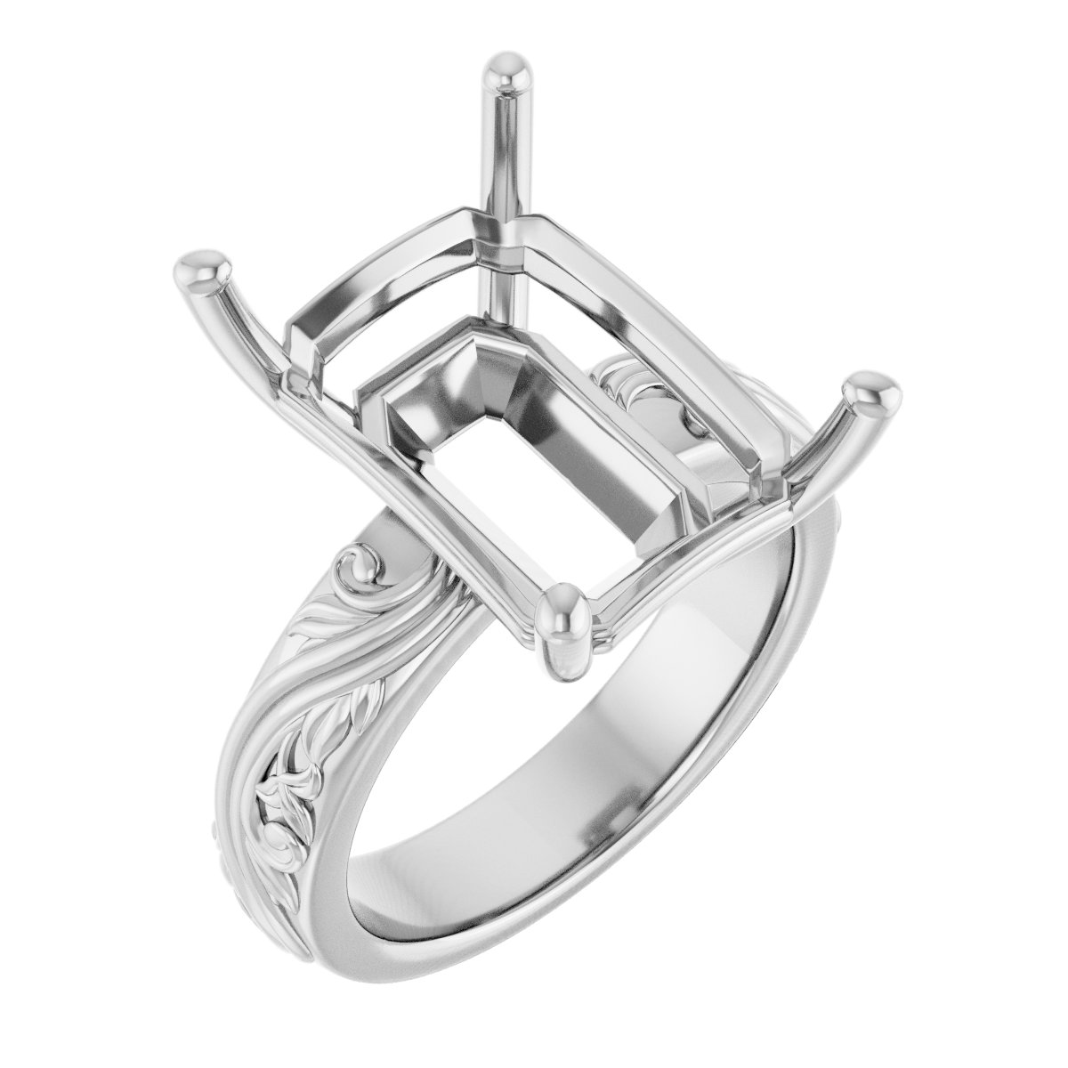 Solitaire Sculptural Engagement Ring or Band