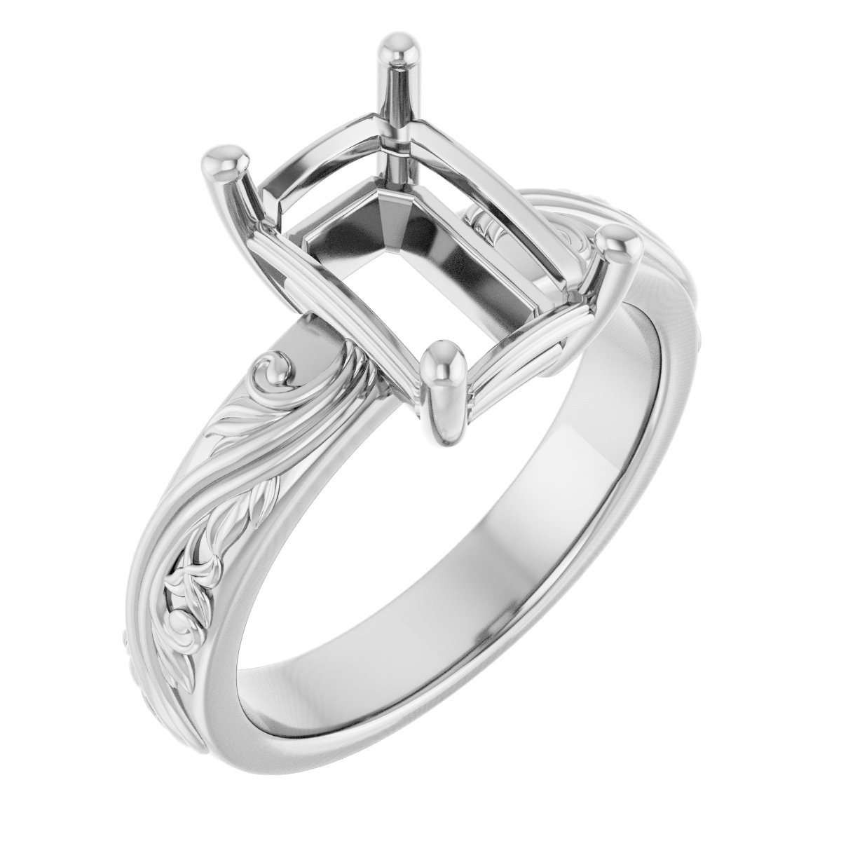 Solitaire Sculptural Engagement Ring or Band