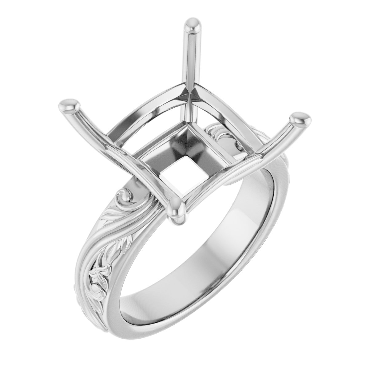 Solitaire Sculptural Engagement Ring or Band