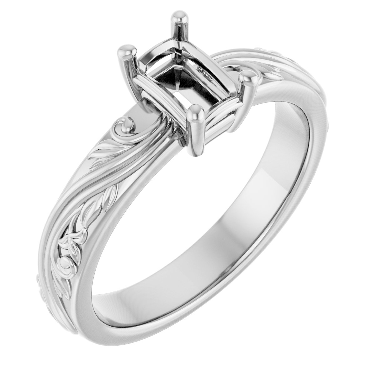 Solitaire Sculptural Engagement Ring or Band