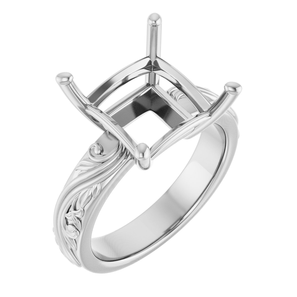 Solitaire Sculptural Engagement Ring or Band