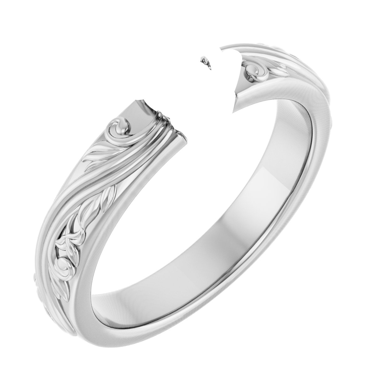 Solitaire Sculptural Engagement Ring or Band