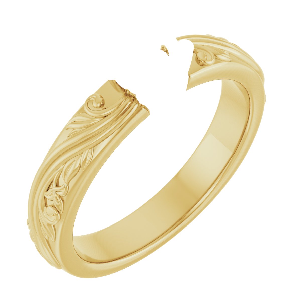 Solitaire Sculptural Engagement Ring or Band