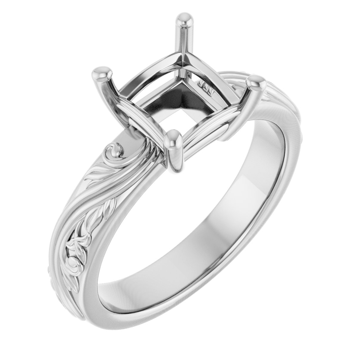 Solitaire Sculptural Engagement Ring or Band