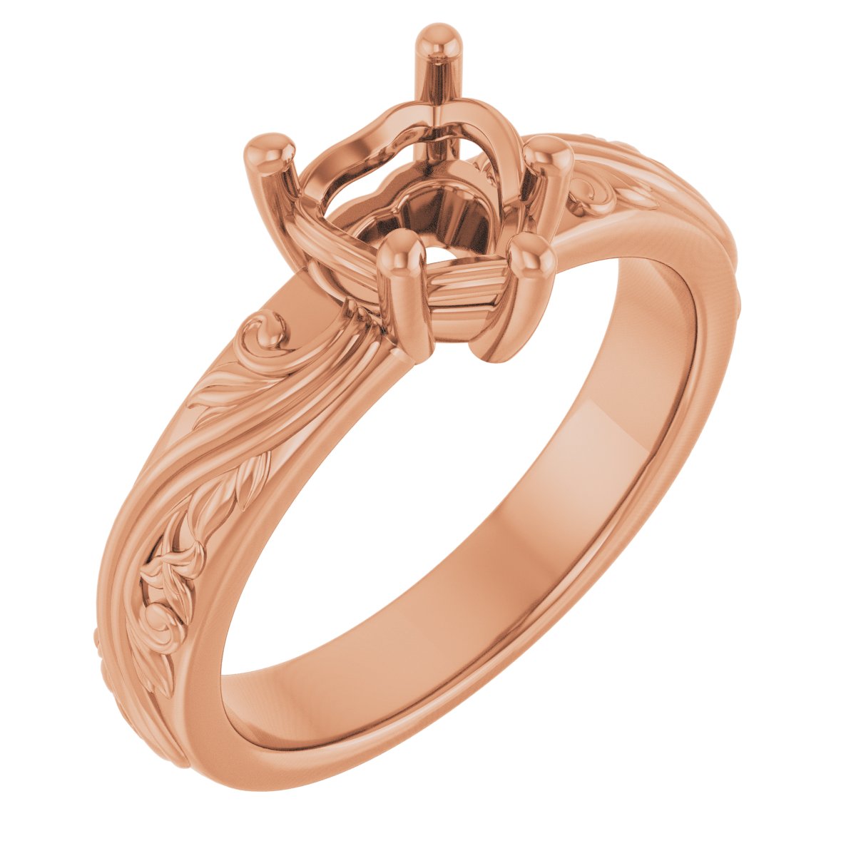 Solitaire Sculptural Engagement Ring or Band