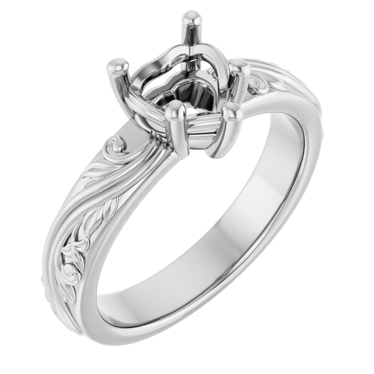 Solitaire Sculptural Engagement Ring or Band