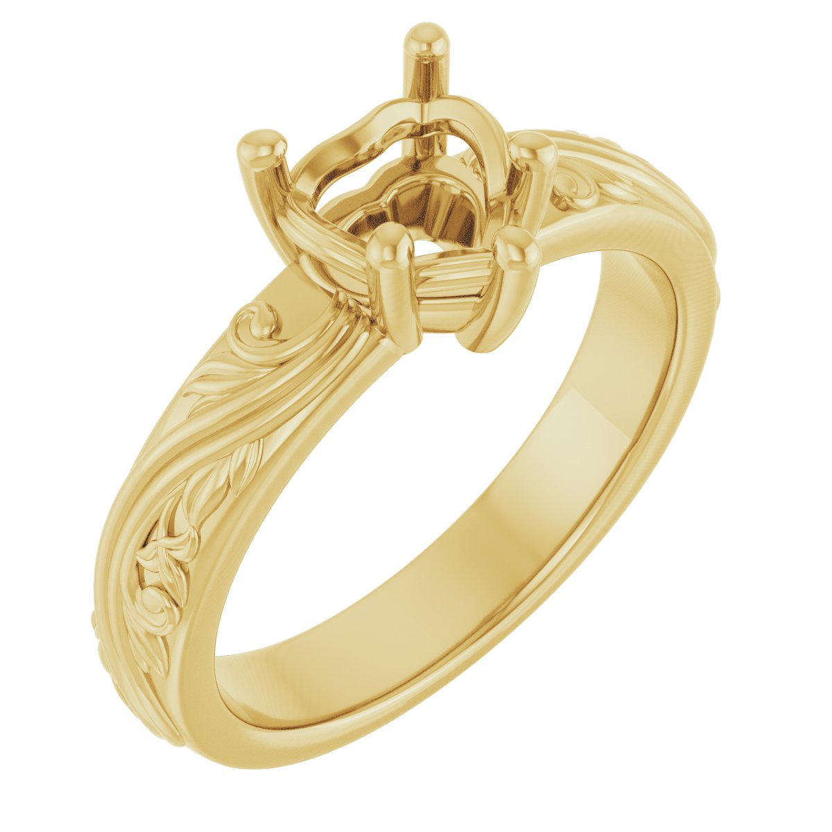 Solitaire Sculptural Engagement Ring or Band