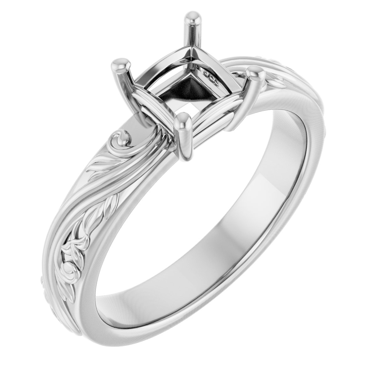 Solitaire Sculptural Engagement Ring or Band