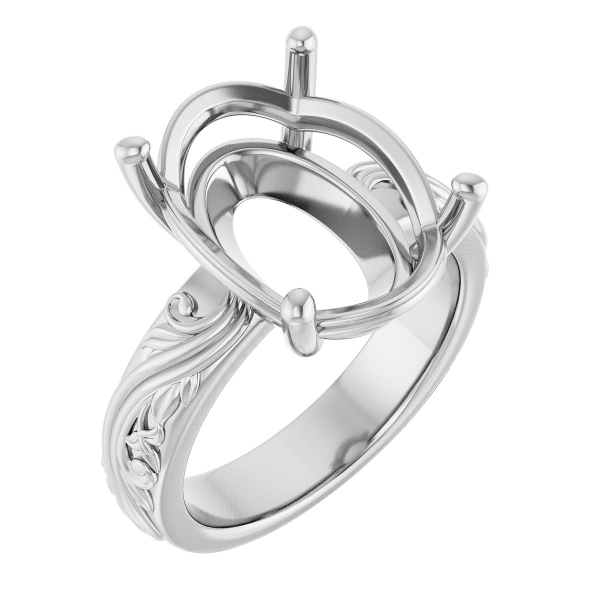 Solitaire Sculptural Engagement Ring or Band