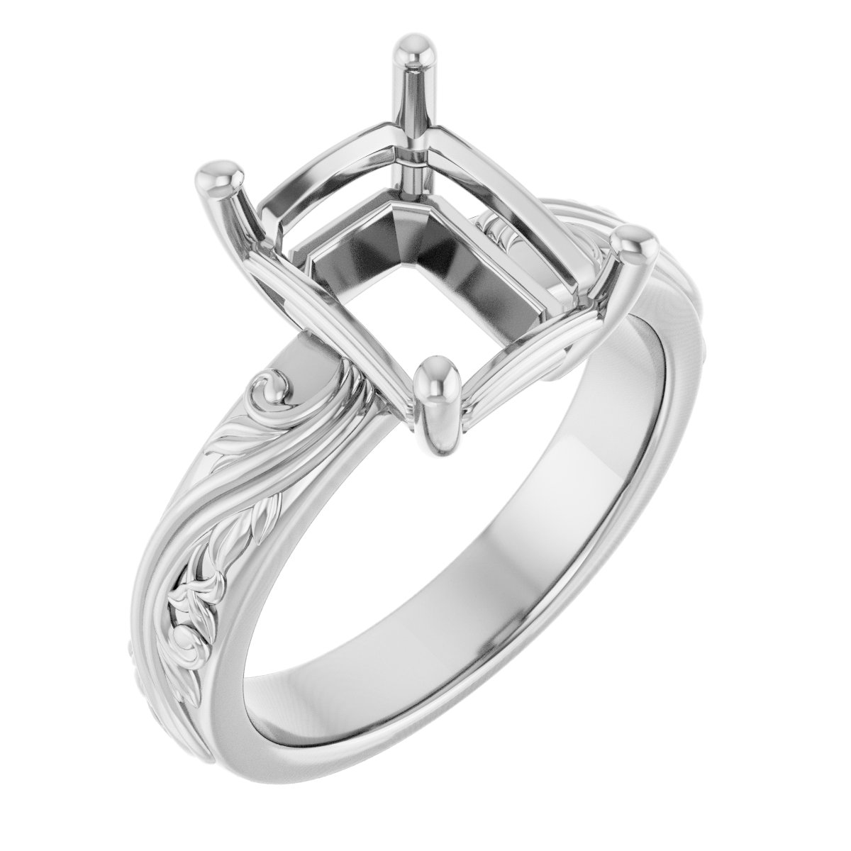 Solitaire Sculptural Engagement Ring or Band