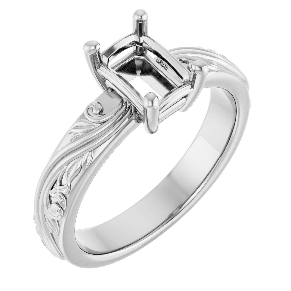 Solitaire Sculptural Engagement Ring or Band