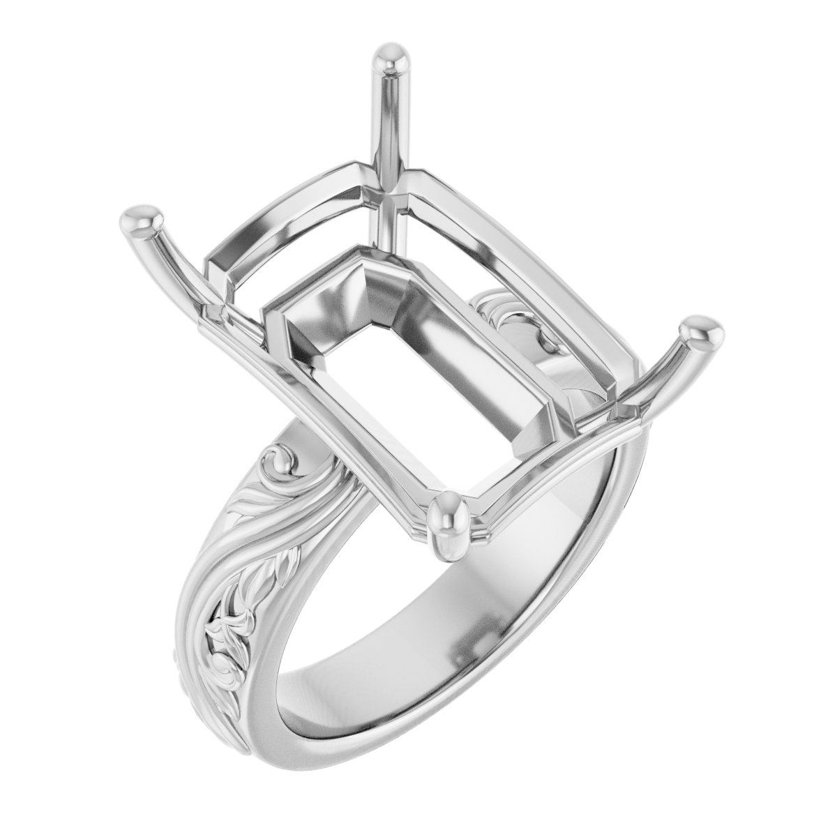 Solitaire Sculptural Engagement Ring or Band