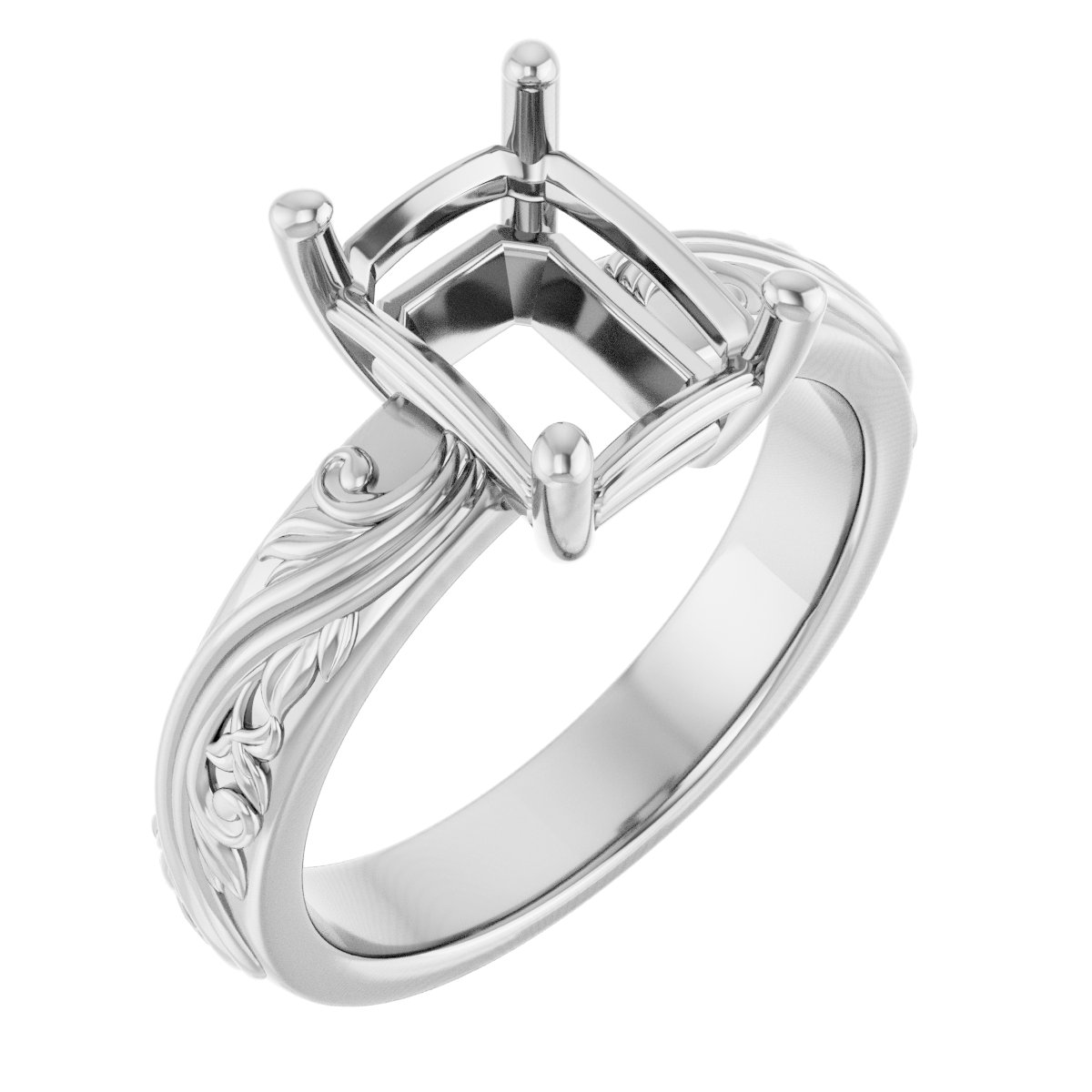 Solitaire Sculptural Engagement Ring or Band