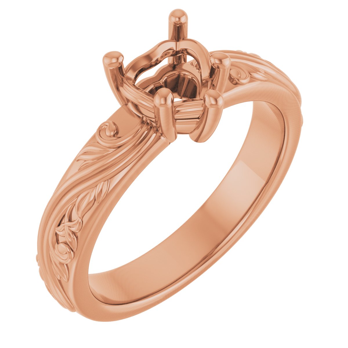 Solitaire Sculptural Engagement Ring or Band