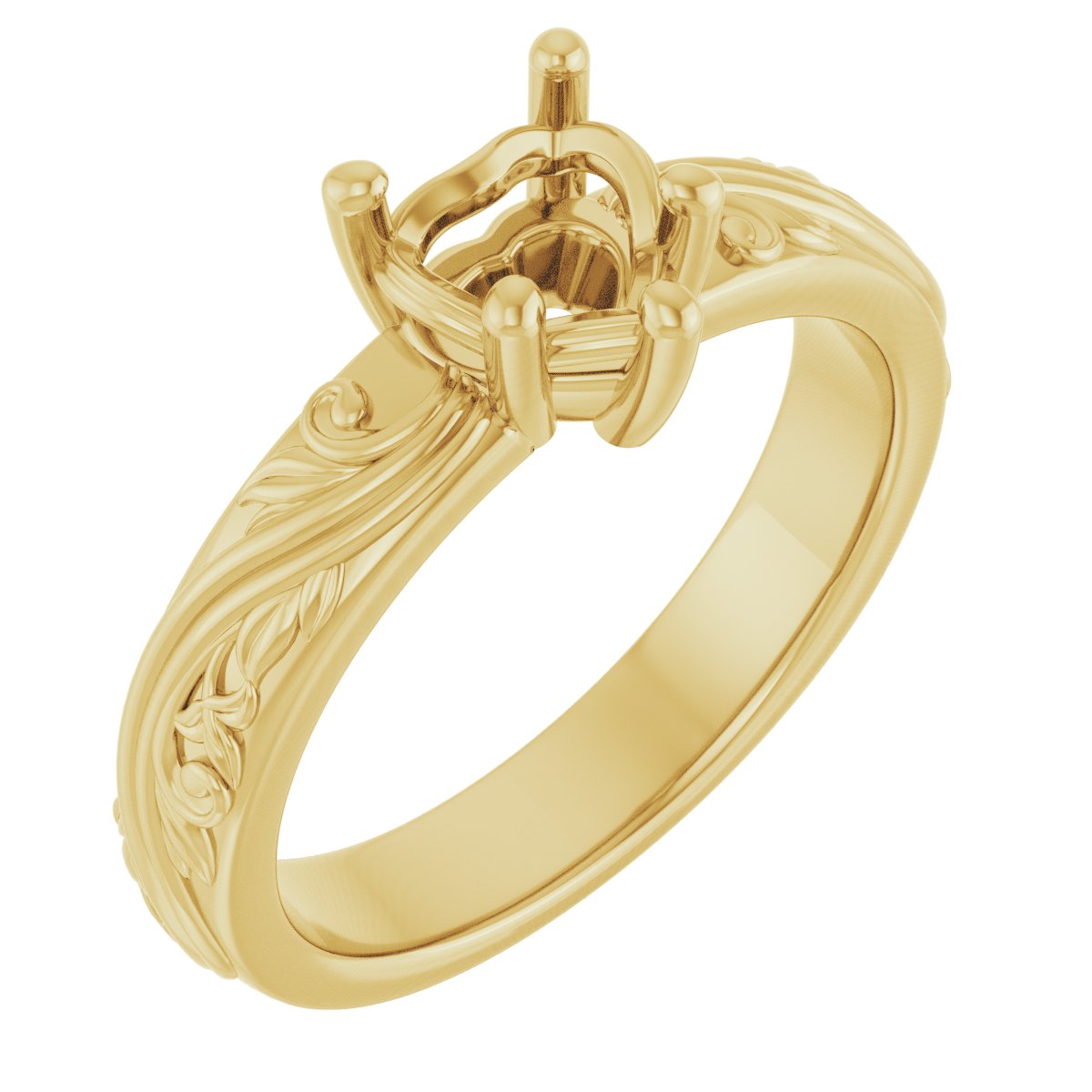 Solitaire Sculptural Engagement Ring or Band
