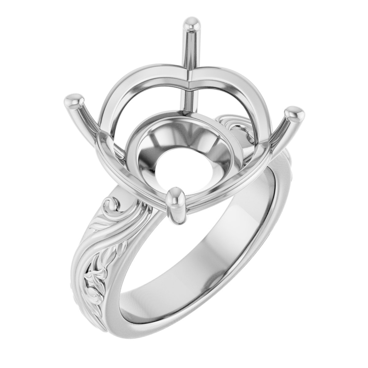 Solitaire Sculptural Engagement Ring or Band