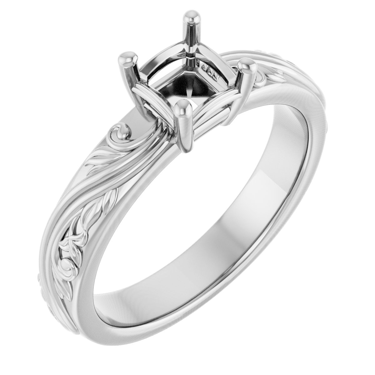 Solitaire Sculptural Engagement Ring or Band