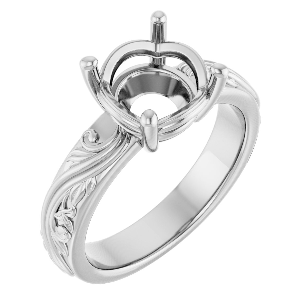 Solitaire Sculptural Engagement Ring or Band