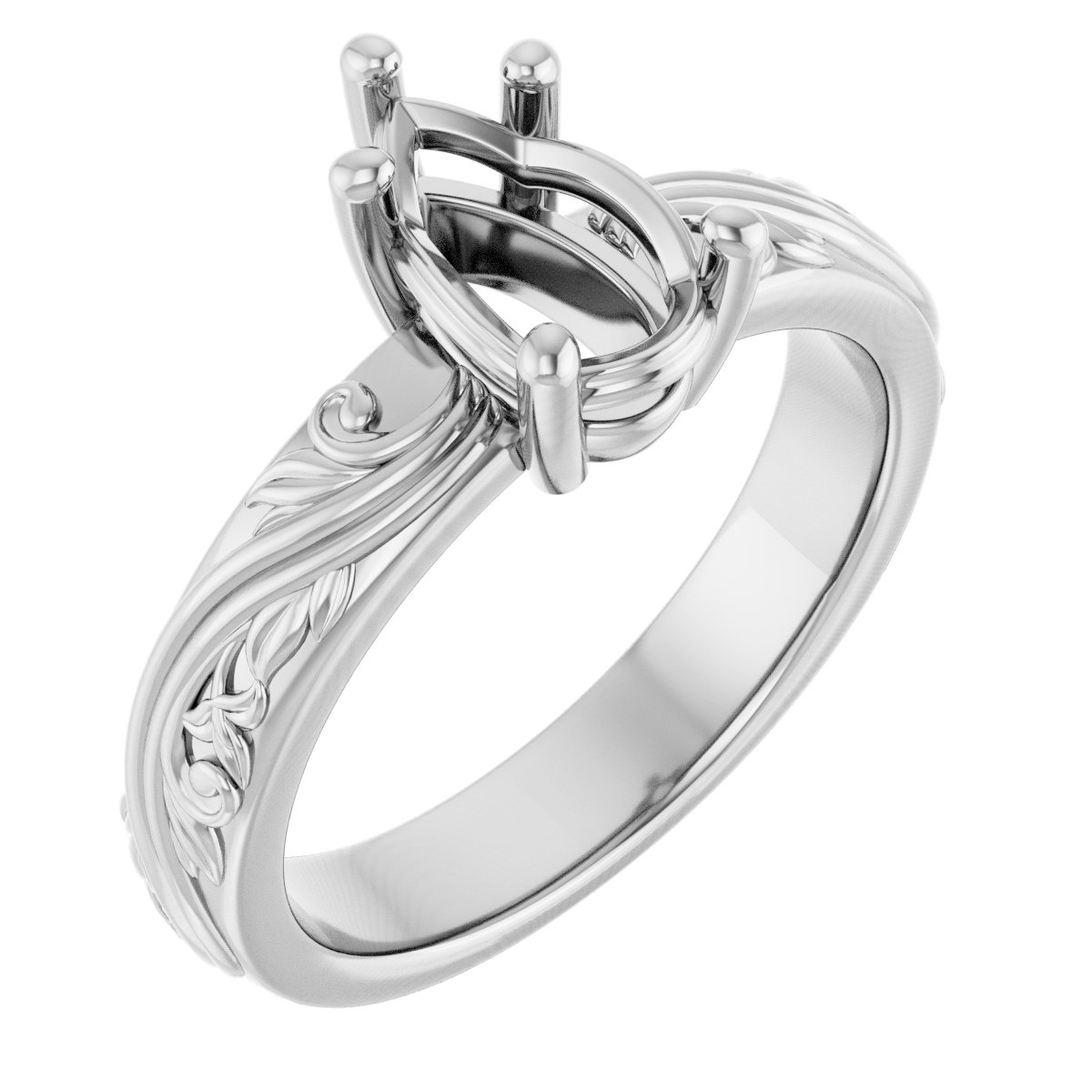 Solitaire Sculptural Engagement Ring or Band