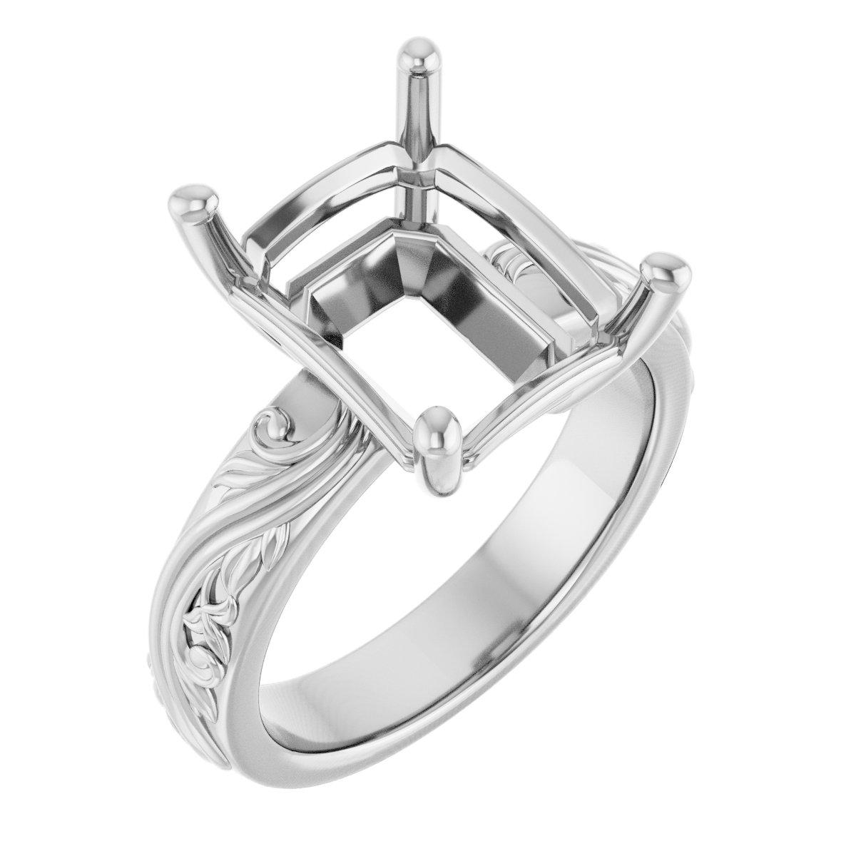 Solitaire Sculptural Engagement Ring or Band