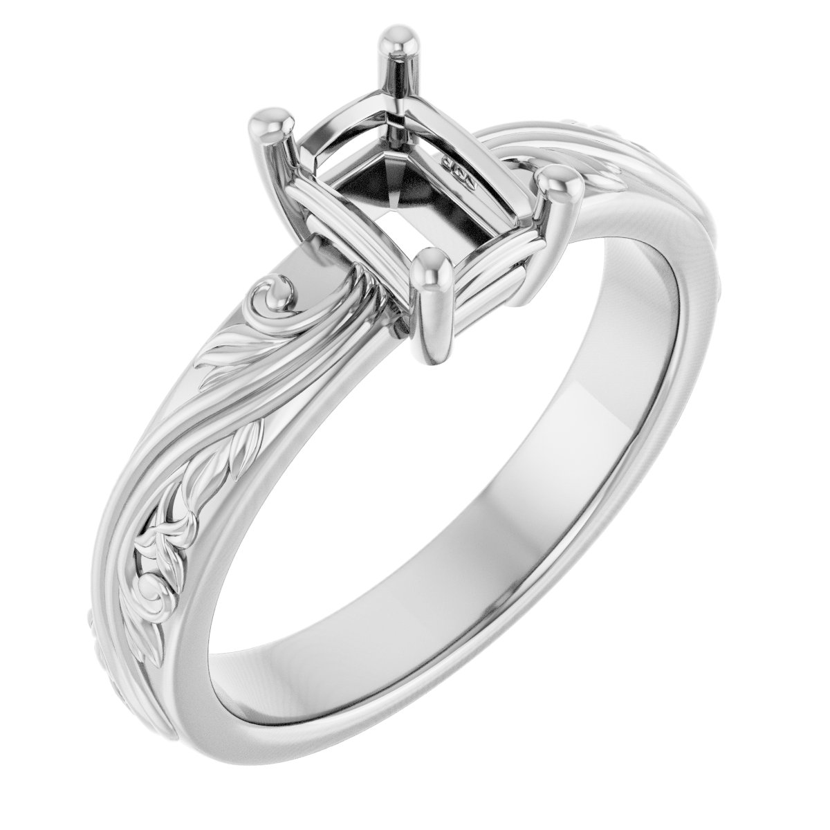 Solitaire Sculptural Engagement Ring or Band