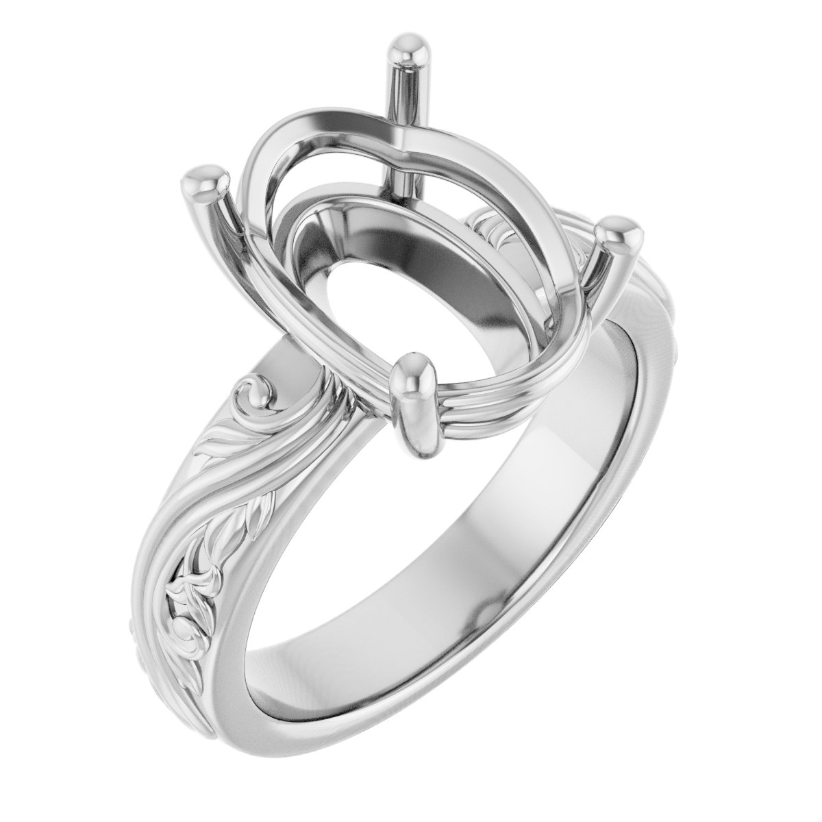 Solitaire Sculptural Engagement Ring or Band