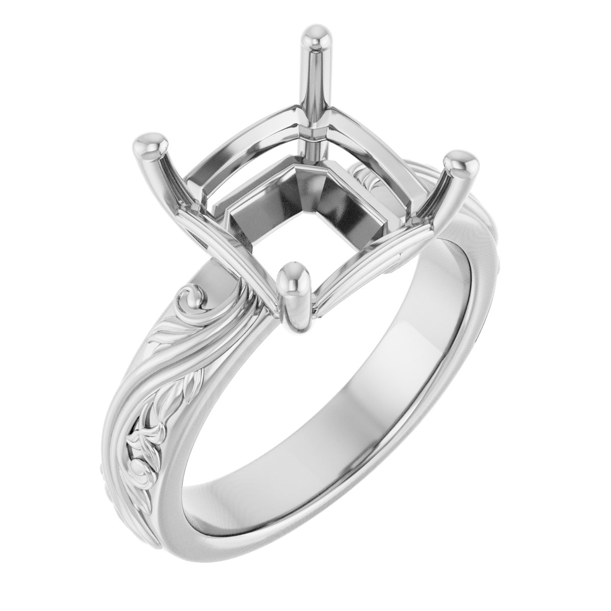 Solitaire Sculptural Engagement Ring or Band