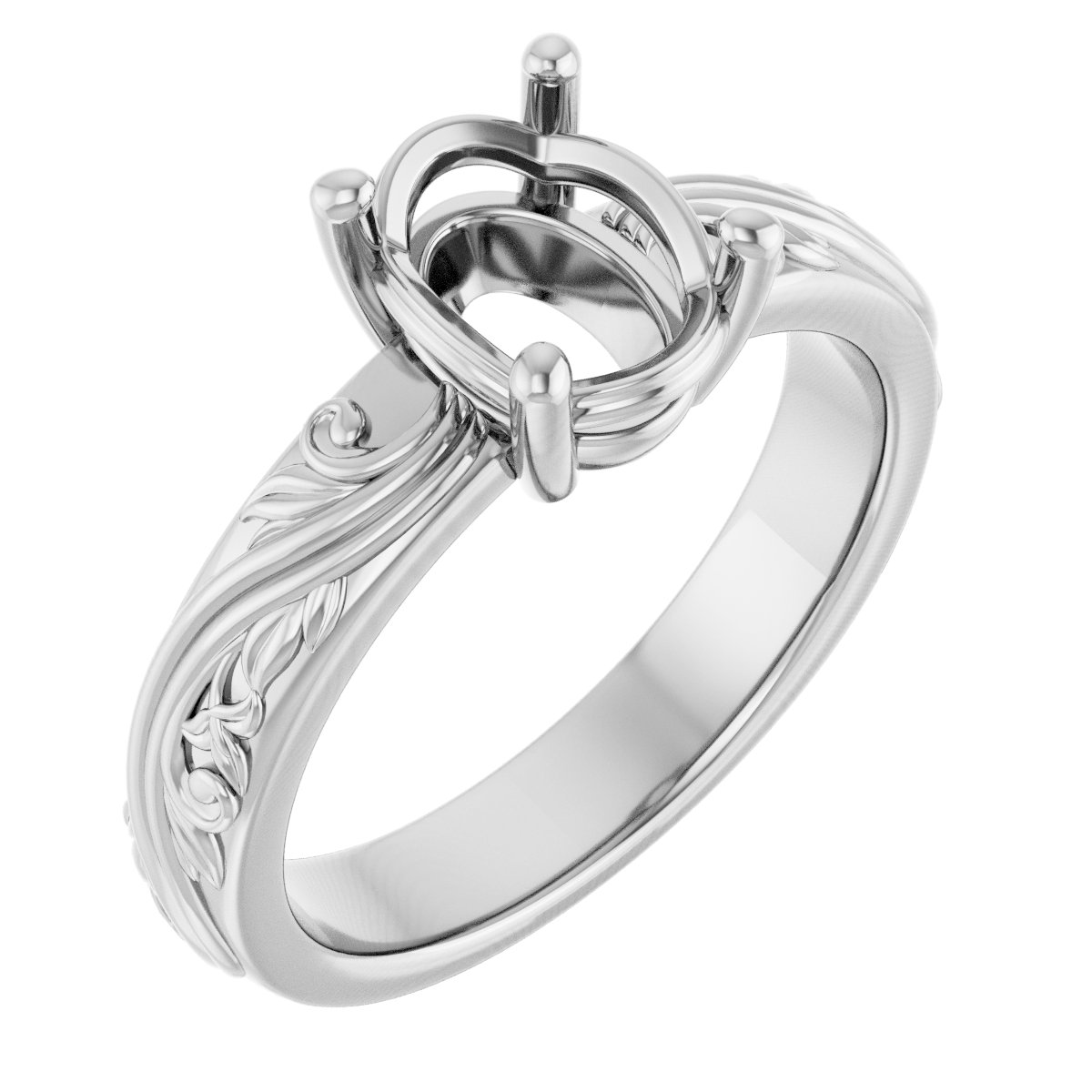 Solitaire Sculptural Engagement Ring or Band