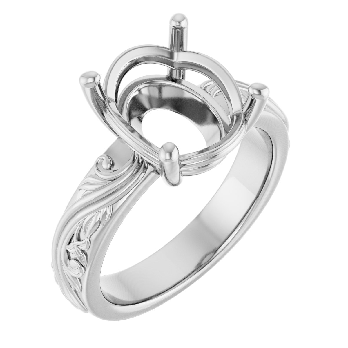 Solitaire Sculptural Engagement Ring or Band