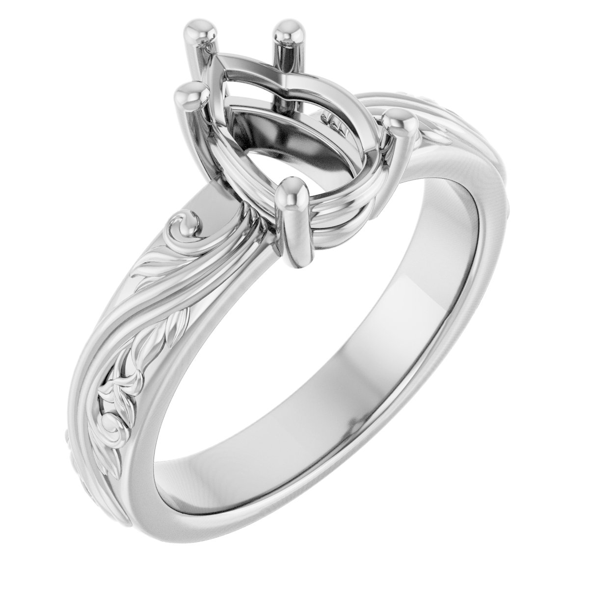 Solitaire Sculptural Engagement Ring or Band