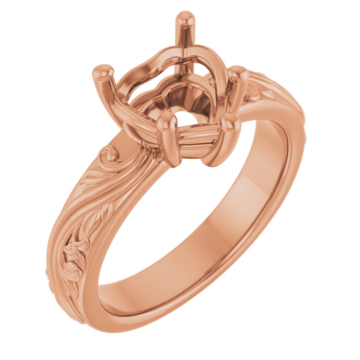 Solitaire Sculptural Engagement Ring or Band