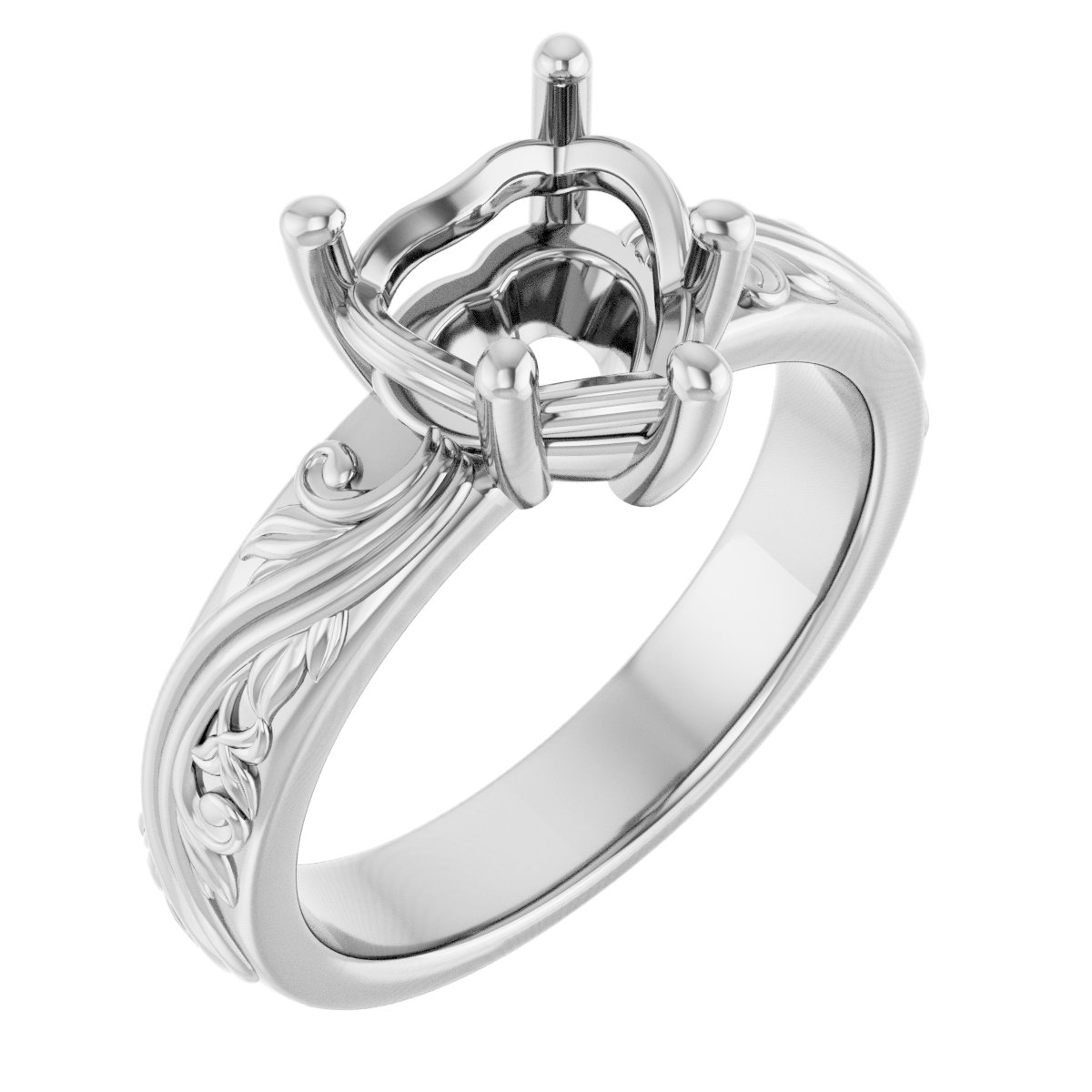 Solitaire Sculptural Engagement Ring or Band