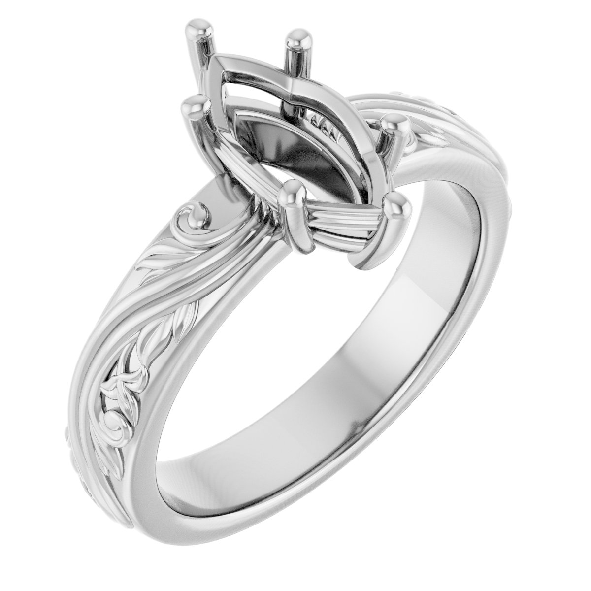 Solitaire Sculptural Engagement Ring or Band