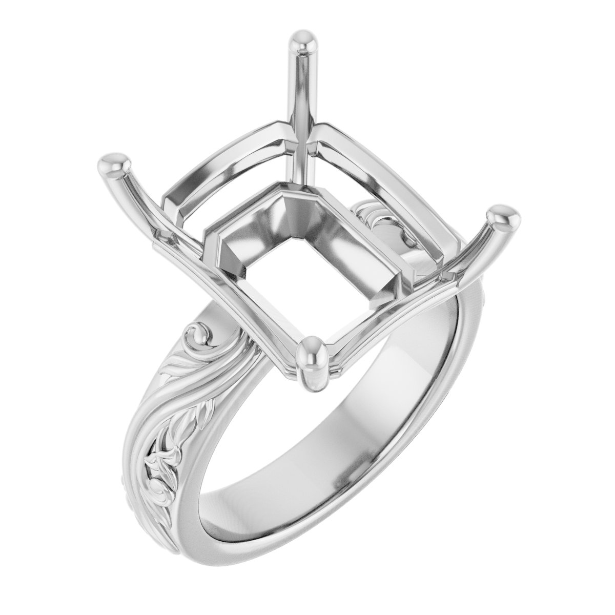 Solitaire Sculptural Engagement Ring or Band