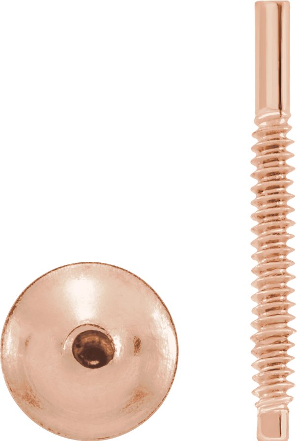 3.9 mm OD Baby Threaded Earring Post & Back Set