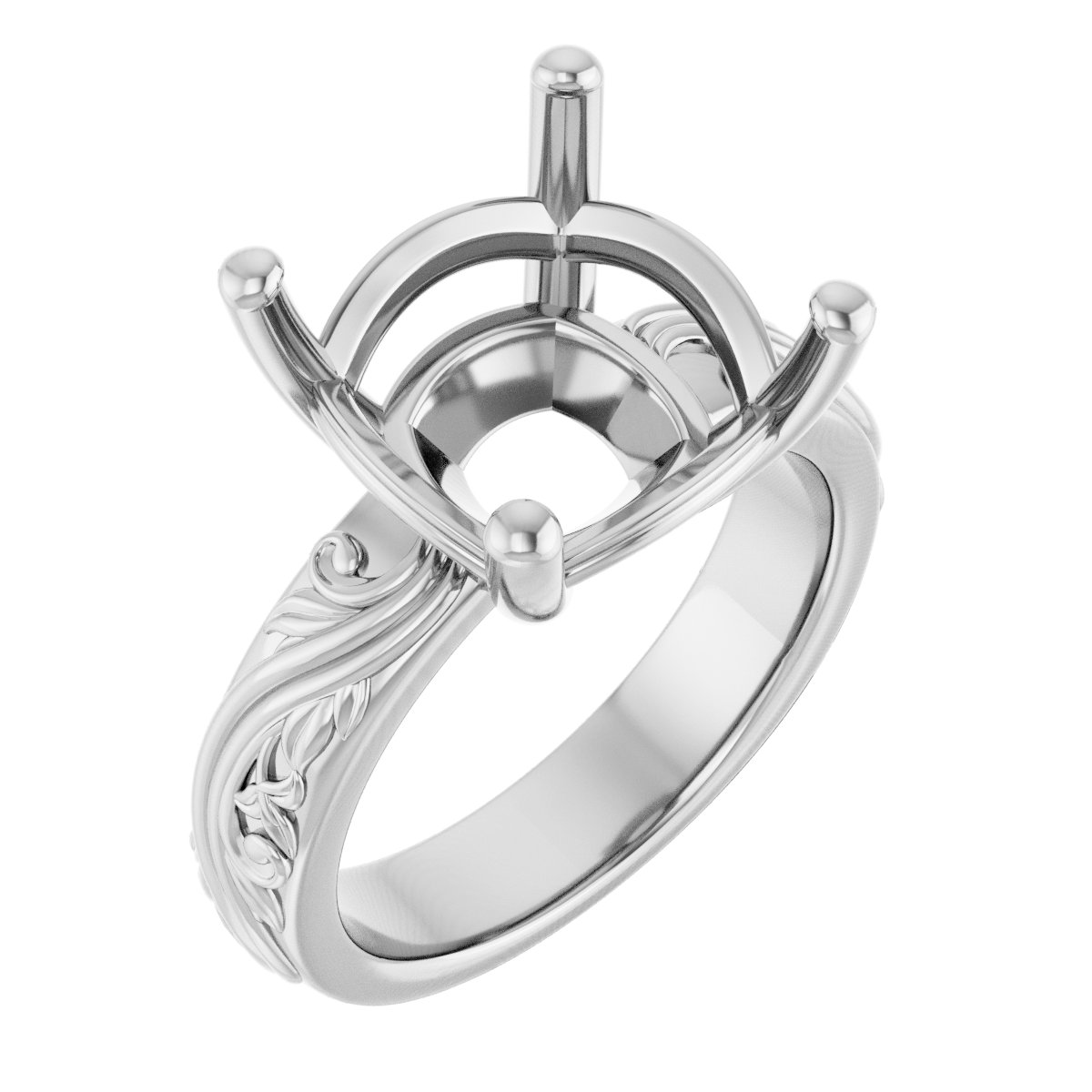 Solitaire Sculptural Engagement Ring or Band