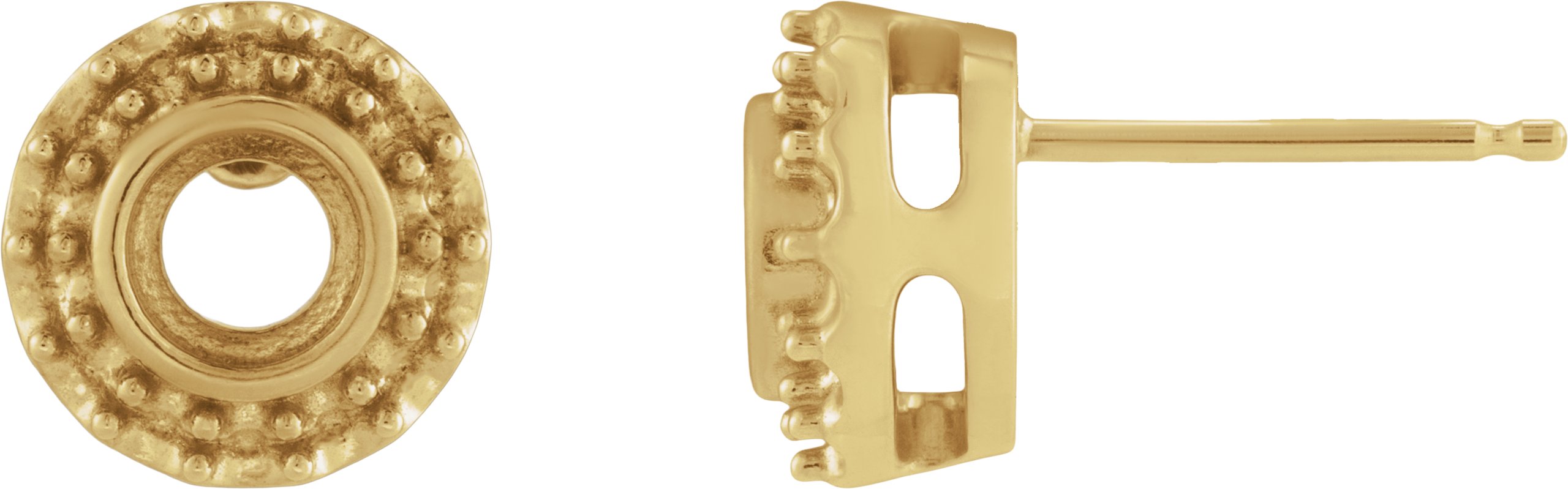 Bezel-Set Halo-Style Stud Earrings