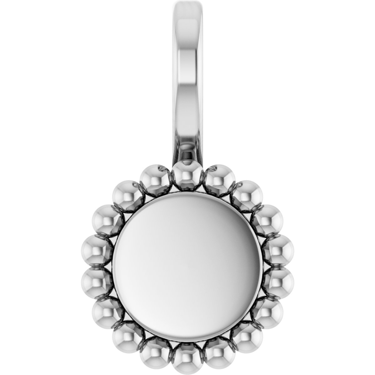 Engravable Beaded Disc Charm/Pendant