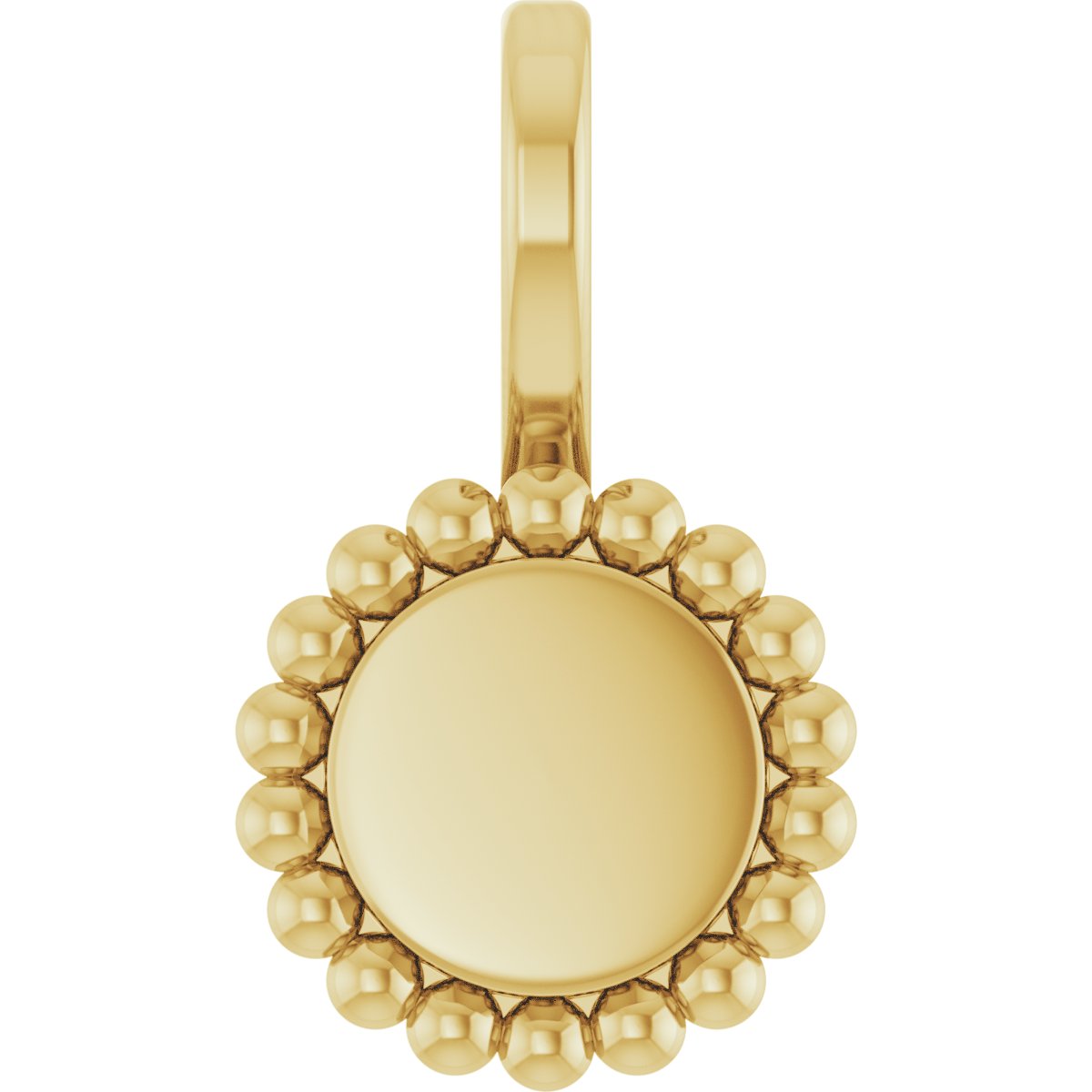 Engravable Beaded Disc Charm/Pendant