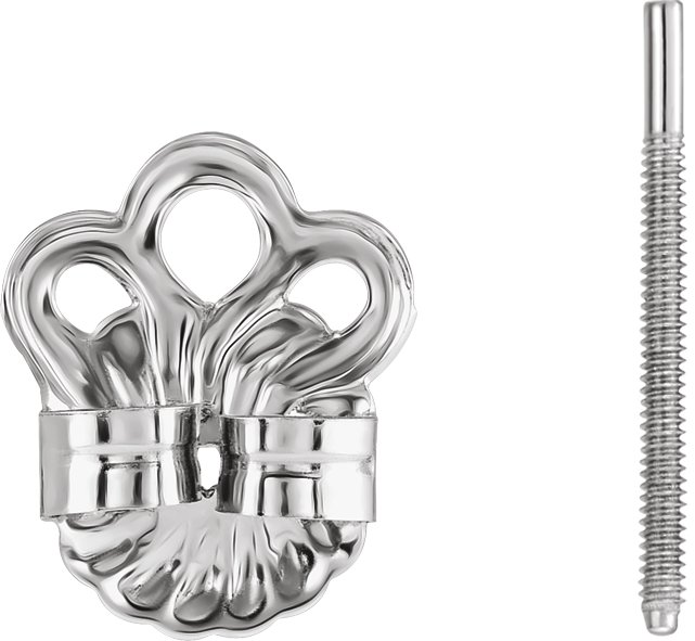 8 mm OD Push On/Screw Off Stabilizer Threaded Earring Post & Back Set