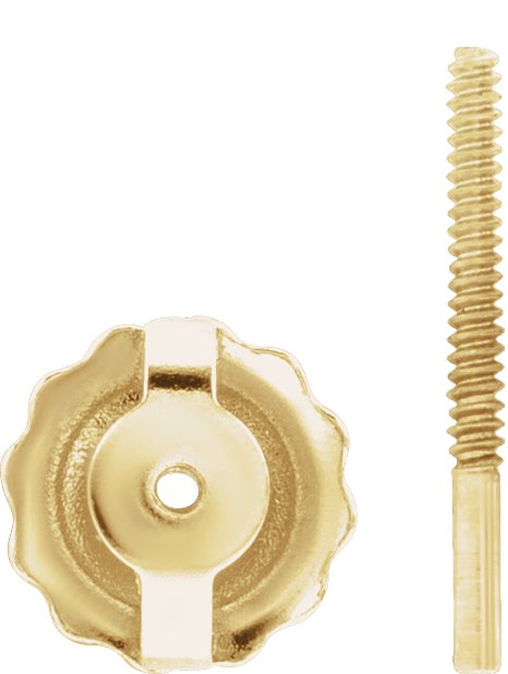 5.5 mm OD Threaded Earring Post & Back Set