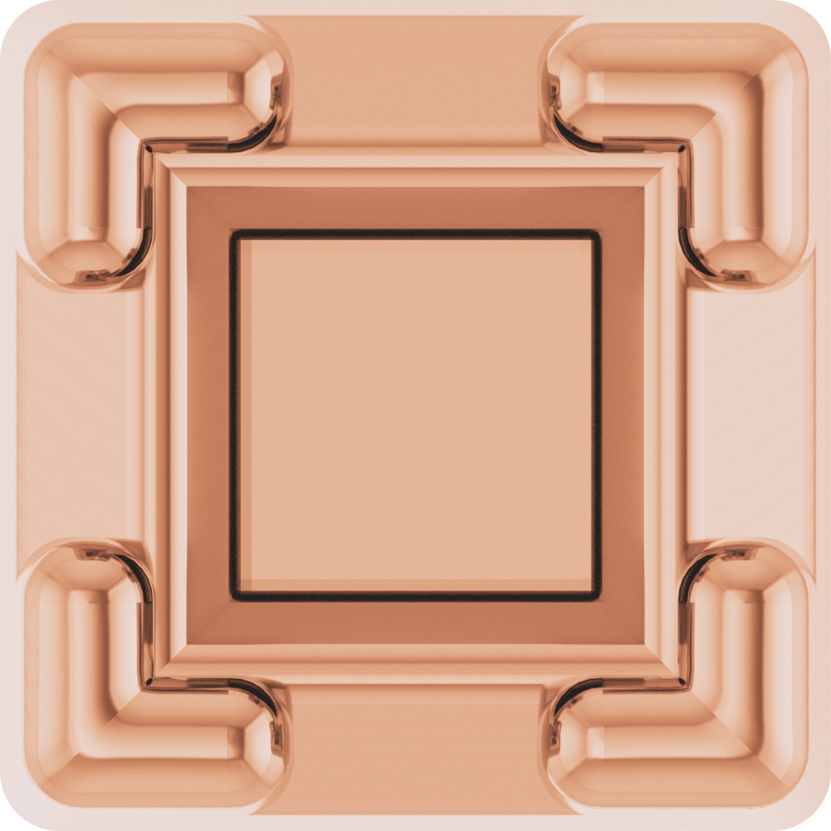 Square V-Prong Lightweight Earring Setting