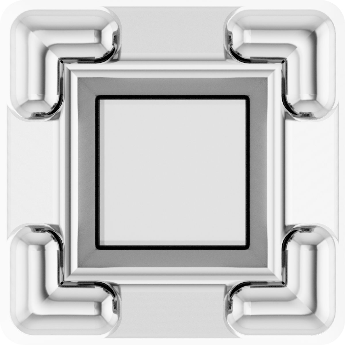 Square V-Prong Lightweight Earring Setting