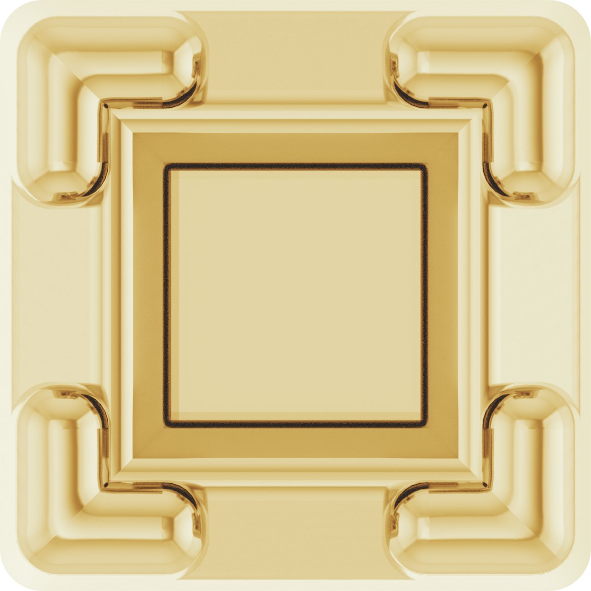 Square V-Prong Lightweight Earring Setting