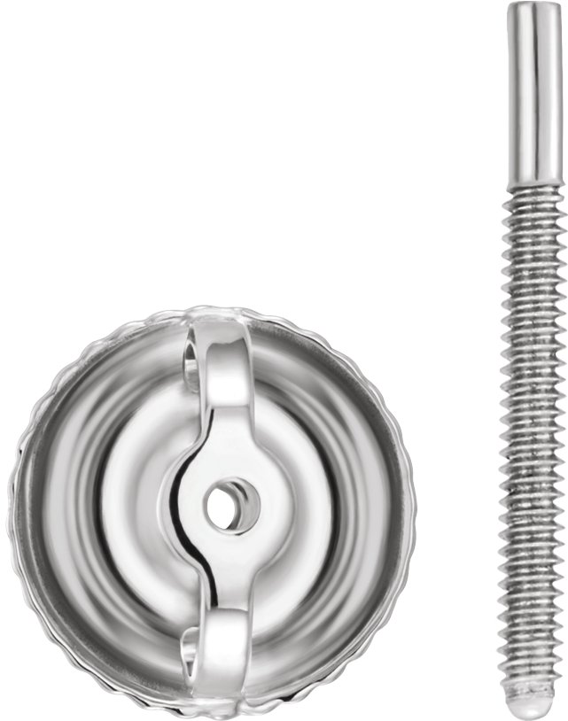 6.3 mm OD Threaded Earring Post & Back